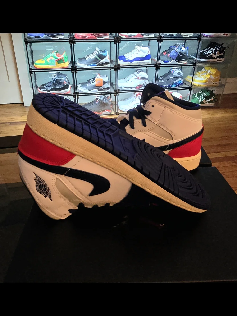 Nike Air Jordan High-Top Sneakers - Red/Blue/White